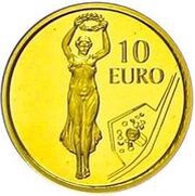 10 Euros - Henri I Golden Lady, Luxembourg, 2013 reverse image