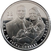 25 Euros Prince Charles, Luxembourg, 2020 reverse image