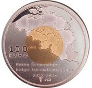 100 Euros Economic Union, Luxembourg, 2021 reverse image