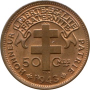 50 Centimes reverse image