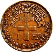 1 Franc reverse image