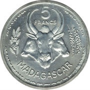 5 Francs Essai Piedfort reverse image