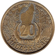 20 Francs Essai, Madagascar, 1953 reverse image