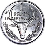 1 Franc / Iraimbilanja reverse image