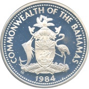 10 Dollars Summer Olympic Games, Los Angeles, Bahamas, 1984 obverse image