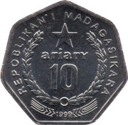 10 Ariary motto C obverse image