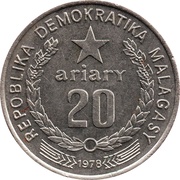 20 Ariary FAO; motto A obverse image