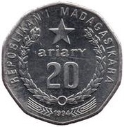 20 Ariary FAO; motto B obverse image