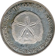 10 Dollars Central bank reverse image