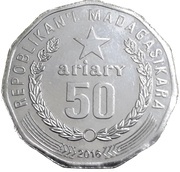 50 Ariary motto D obverse image