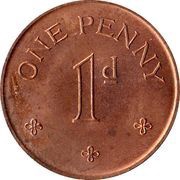 1 Penny reverse image
