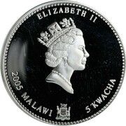 5 Kwacha Tiger obverse image
