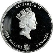 5 Kwacha Rooster obverse image
