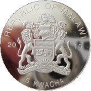 5 Kwacha Papal Visits - Slovenia obverse image
