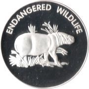 10 Kwacha Pygmy Hippopotamus, Malawi, 2005 reverse image