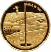 10 Dollars Golf reverse image