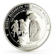 20 Kwacha The Queen Mother in the Girl Guides 1920, Malawi, 1997 reverse image