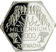 20 Kwacha Millennium, Malawi, 1999 reverse image