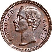 ¼ Cent - Charles J. Brooke Rajah obverse image