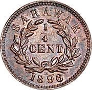 ¼ Cent - Charles J. Brooke Rajah reverse image