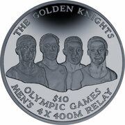 10 Dollars - Elizabeth II The Golden Knights reverse image