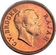 ½ Cent - Charles V. Brooke Rajah obverse image