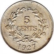 5 Cents - Charles V. Brooke Rajah reverse image