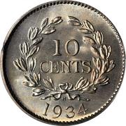 10 Cents - Charles V. Brooke Rajah reverse image