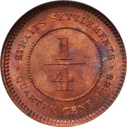 ¼ Cent - Victoria reverse image