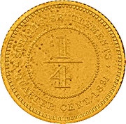 ¼ Cent - Victoria Trial Strike reverse image