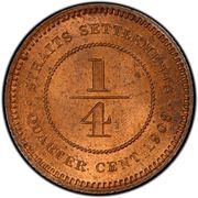 ¼ Cent - Edward VII reverse image