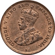 ¼ Cent - George V obverse image