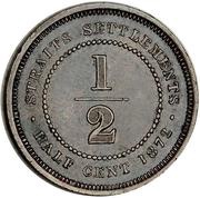 ½ Cent - Victoria, Malaysia, 1872-1883 reverse image