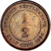 ½ Cent - Victoria reverse image