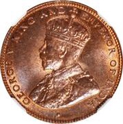 ½ Cent - George V obverse image