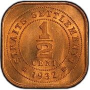 ½ Cent - George V reverse image