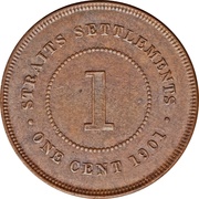 1 Cent - Victoria reverse image
