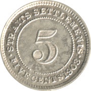 5 Cents - Edward VII, Malaysia, 1902-1903 reverse image