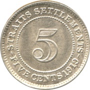 5 Cents - George V reverse image