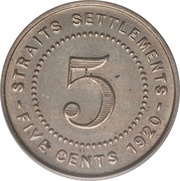 5 Cents - George V reverse image