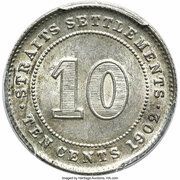 10 Cents - Edward VII, Malaysia, 1902-1903 reverse image