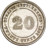20 Cents - Victoria, Malaysia, 1871-1901 reverse image