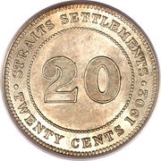 20 Cents - Edward VII, Malaysia, 1902-1903 reverse image