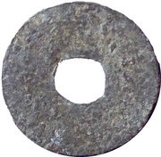1 Cash - Huangsong Tongbao; Tin imitation, Malaysia,  reverse image
