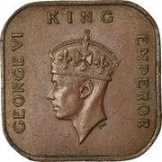 1 Cent - George VI large type obverse image