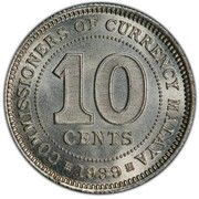 10 Cents - George VI, Malaysia, 1939-1941 reverse image