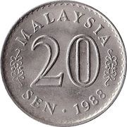 20 Sen - Agong obverse image
