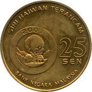 25 Sen - Agong XII Asian Elephant obverse image