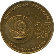 25 Sen - Agong XII Orang Utan obverse image