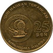 25 Sen - Agong XII Sambar Deer obverse image